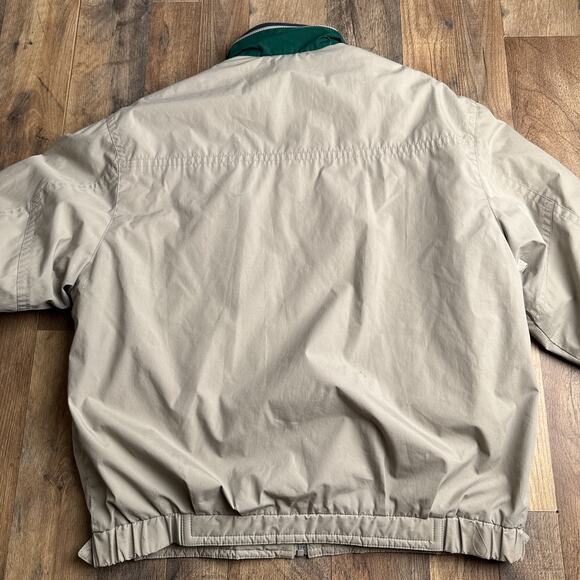 Vintage Members Only Bomber Jacket Men's Medium Beige Flannel Lined Hooded 6224 - Picture 4 of 16